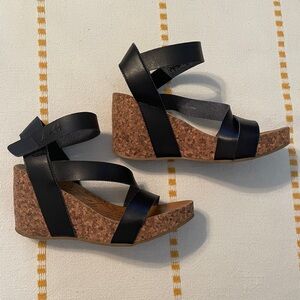 Blowfish Cork Wedge Velcro Sandals
